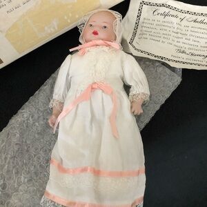 Doll Vintage Porcelain in Christening Dress